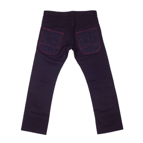JUNYA WATANABE x CDG A/W 2014 Dark Navy Denim Patch Back Pocket Pants - Picture 2 of 6